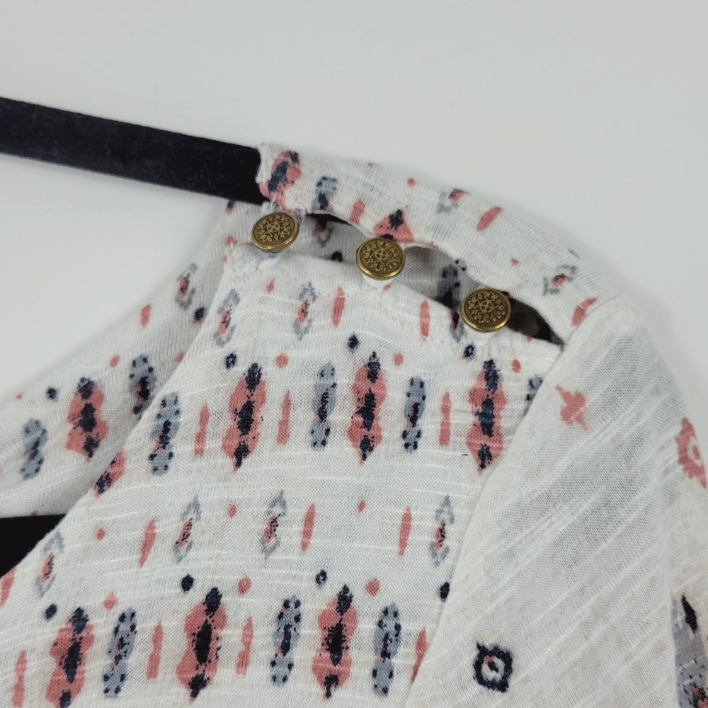 Lucky Brand Shirt Blouse Aztec Print - Picture 4 of 5